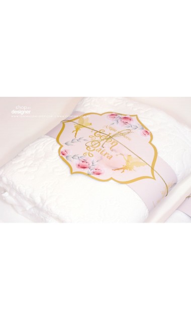 Trusou botez brodat pentru fetite personalizat cu licurici si clopotei, Gradina secreta 18